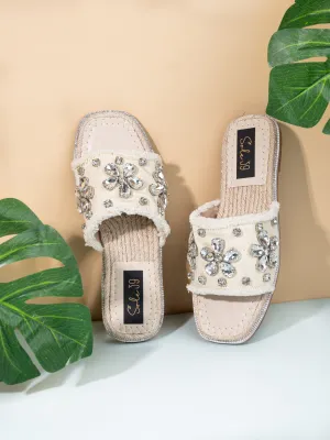 Beige Slide espadrilles