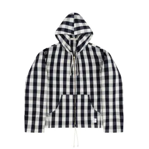 LOT 31 INDIGO CHECK HOODIE