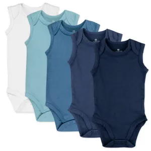 5-Pack Organic Cotton Sleeveless Bodysuits