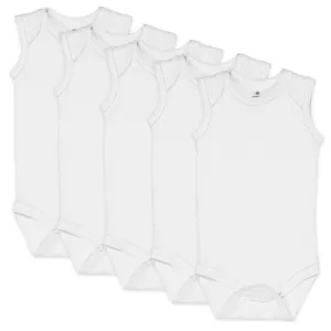 5-Pack Organic Cotton Sleeveless Bodysuits