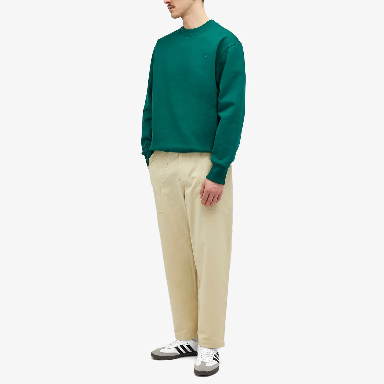 Adidas Premium Essentials Sweatshirt in Collegiate Green