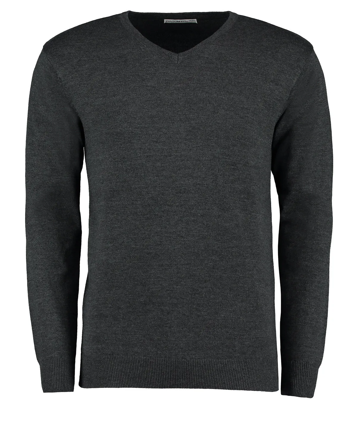 Arundel v-neck sweater long sleeve (classic fit) | Graphite