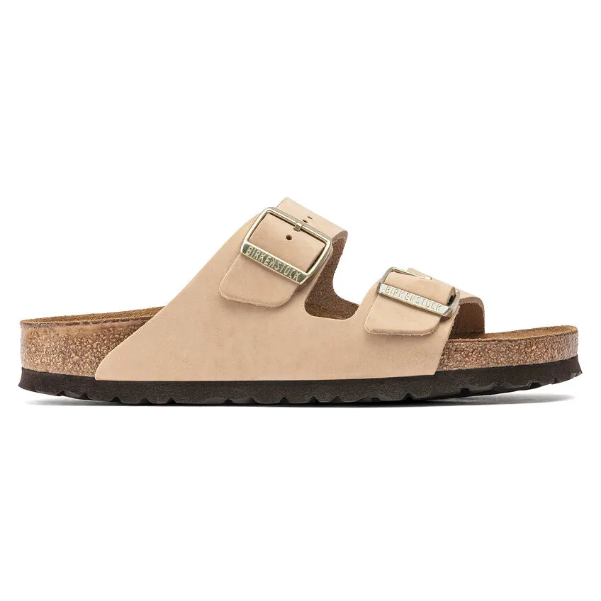 Birkenstock Arizona Soft Footbed Sandcastle Nubuck Women's Regular