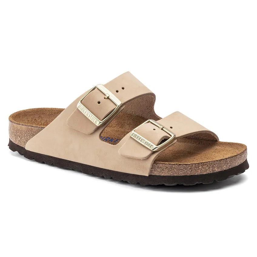 Birkenstock Arizona Soft Footbed Sandcastle Nubuck Women's Regular