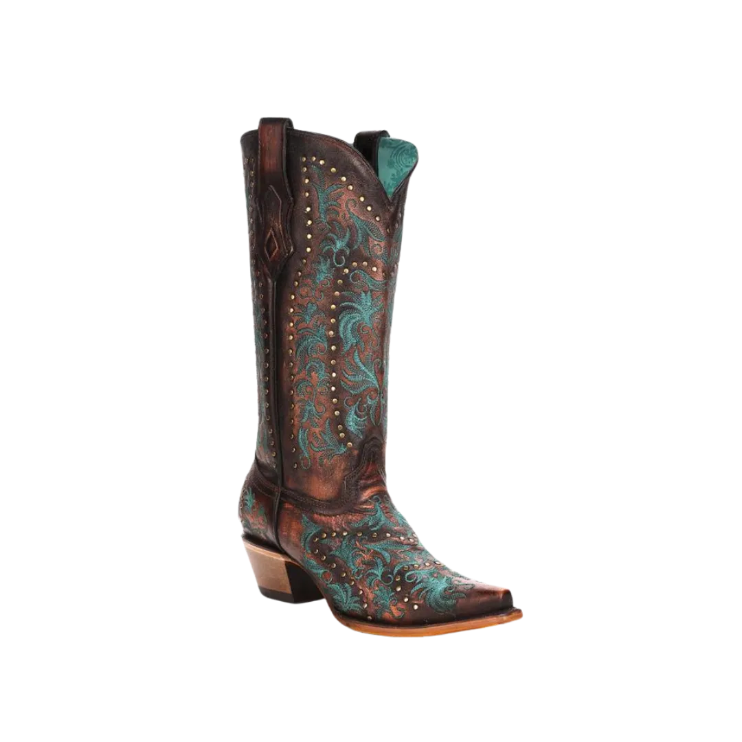 Corral Women's Copper Embroidery And Studs Boots