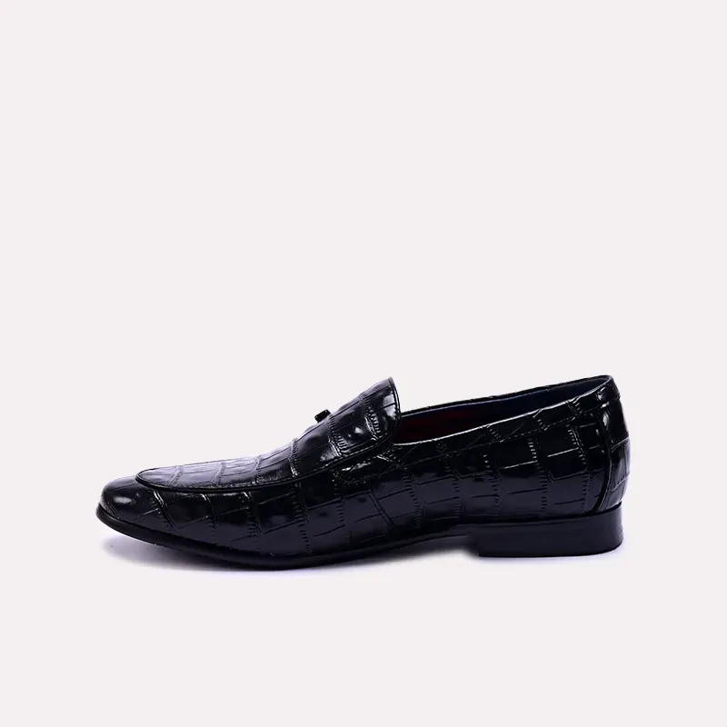 Dominic Black Crocodile Formal Loafers 0111064