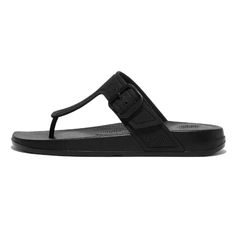 Fitflop iQushion Black Women's Flipflops