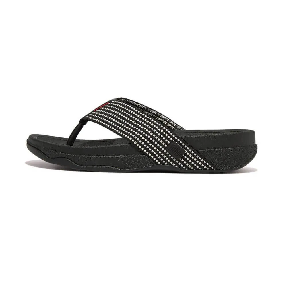 FitFlop Men's Surfer Weave Stripe Sandals - Black Mix