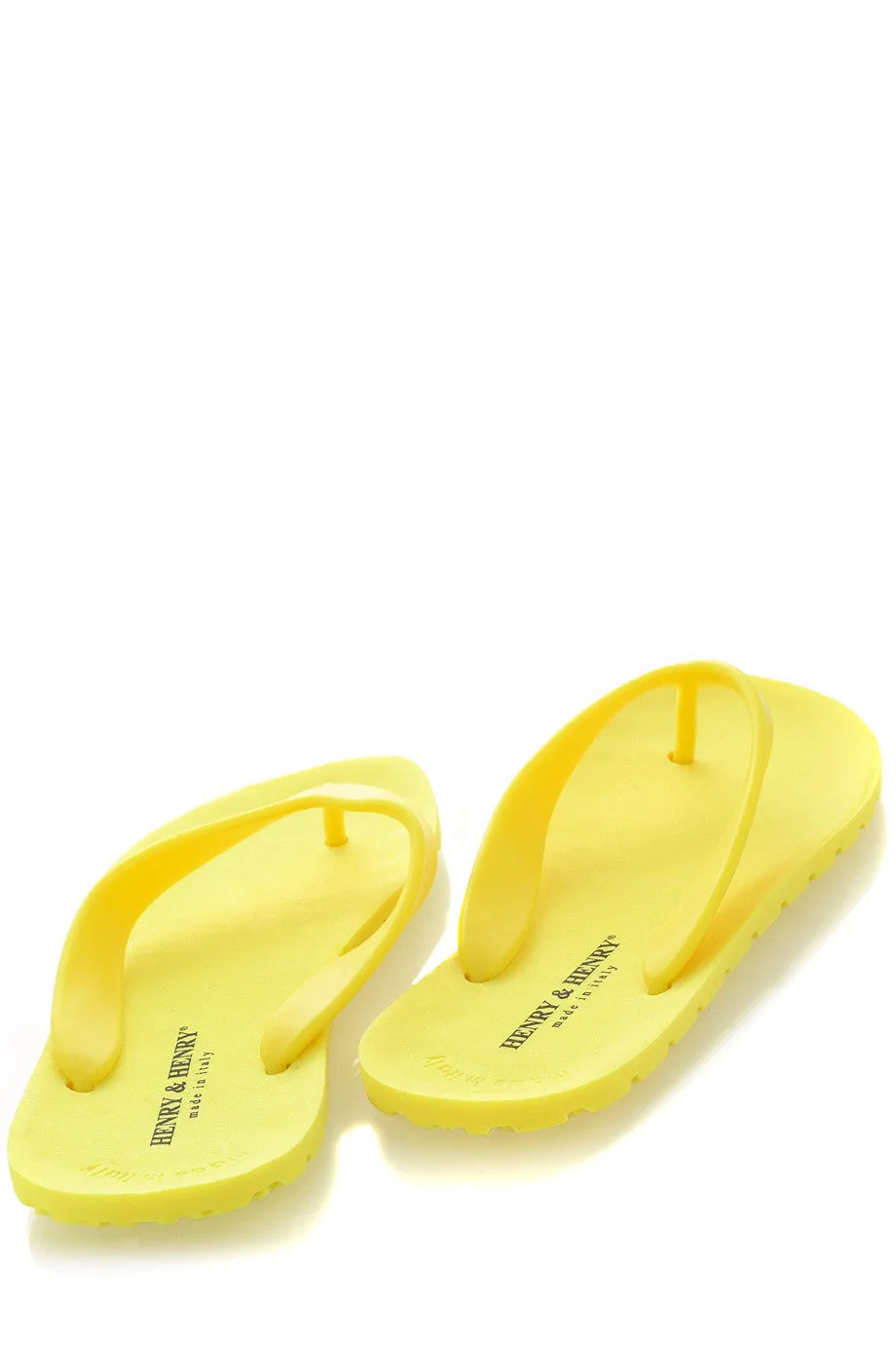 HENRY & HENRY FLIPPER Yellow Fluo Flip Flops