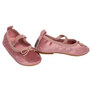 Infant & Toddler Girls Pink Velvet Ballet Flats