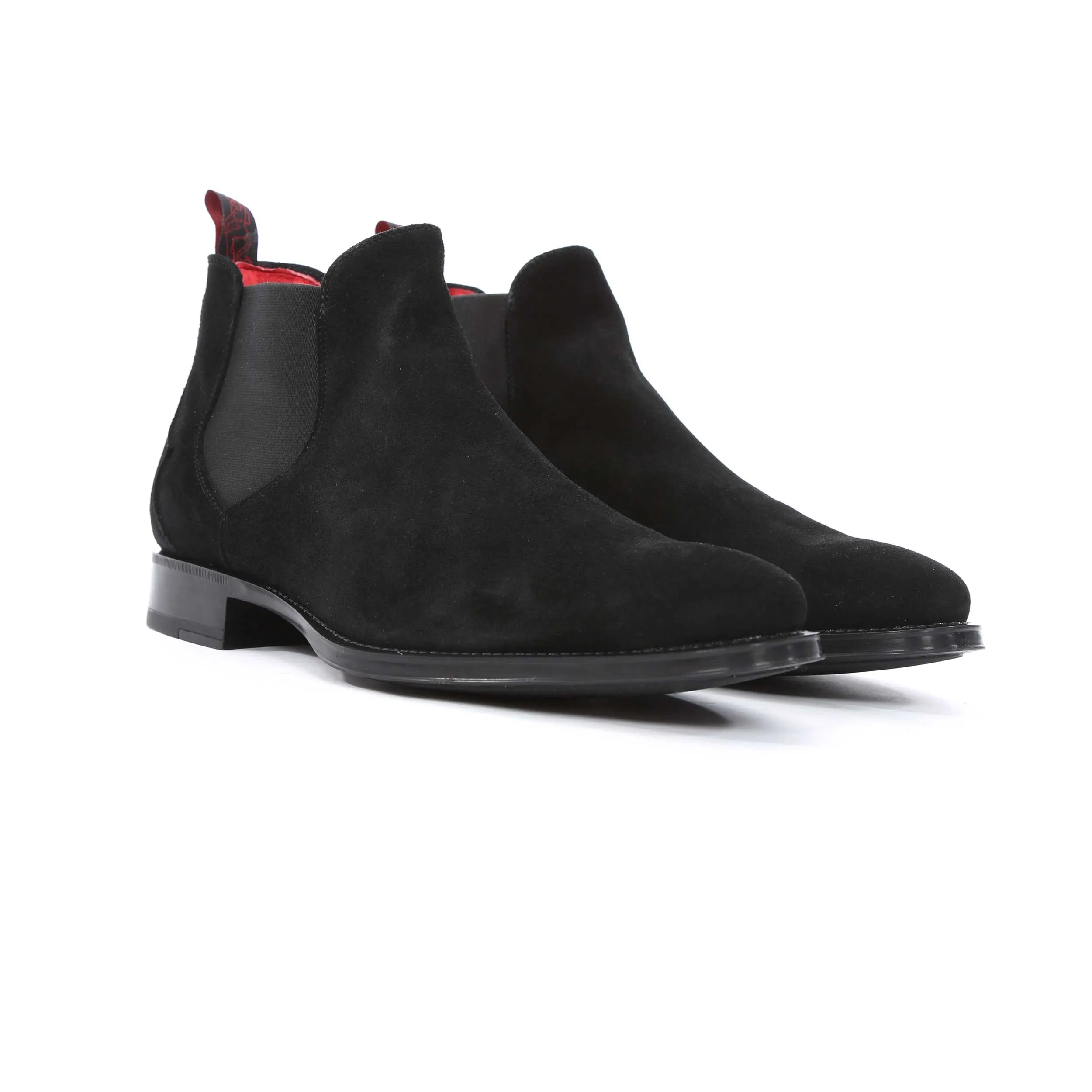 Jeffery West Nico Chelsea Boot in Black Suede