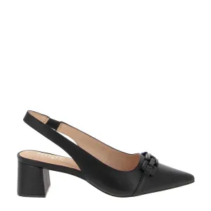 Nude Cyn Black Slingback Pump