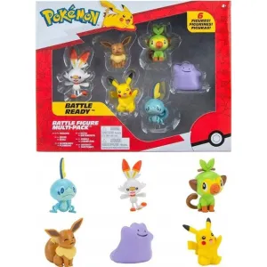 Pokemon Battle Figure Multi-Pack Pikachu   Eevee   Scorbunny   Ditto   Sobble   Grookey