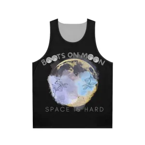 "Netflix Space Force Unisex Tank Top: Boots on the Moon"