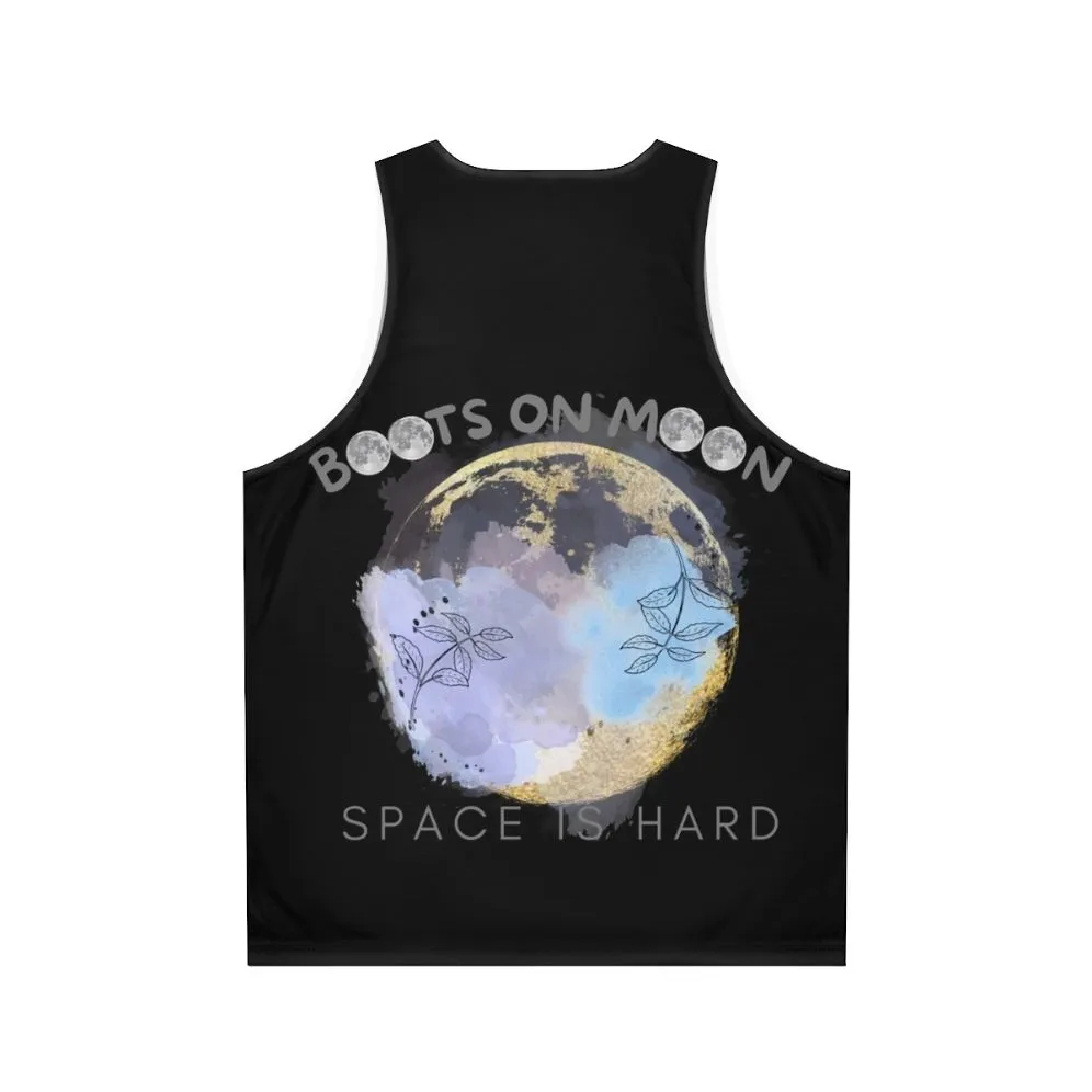 "Netflix Space Force Unisex Tank Top: Boots on the Moon"