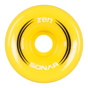 Sonar Zen Roller Skate Wheels 62mm 85a - Yellow (4 Pack)