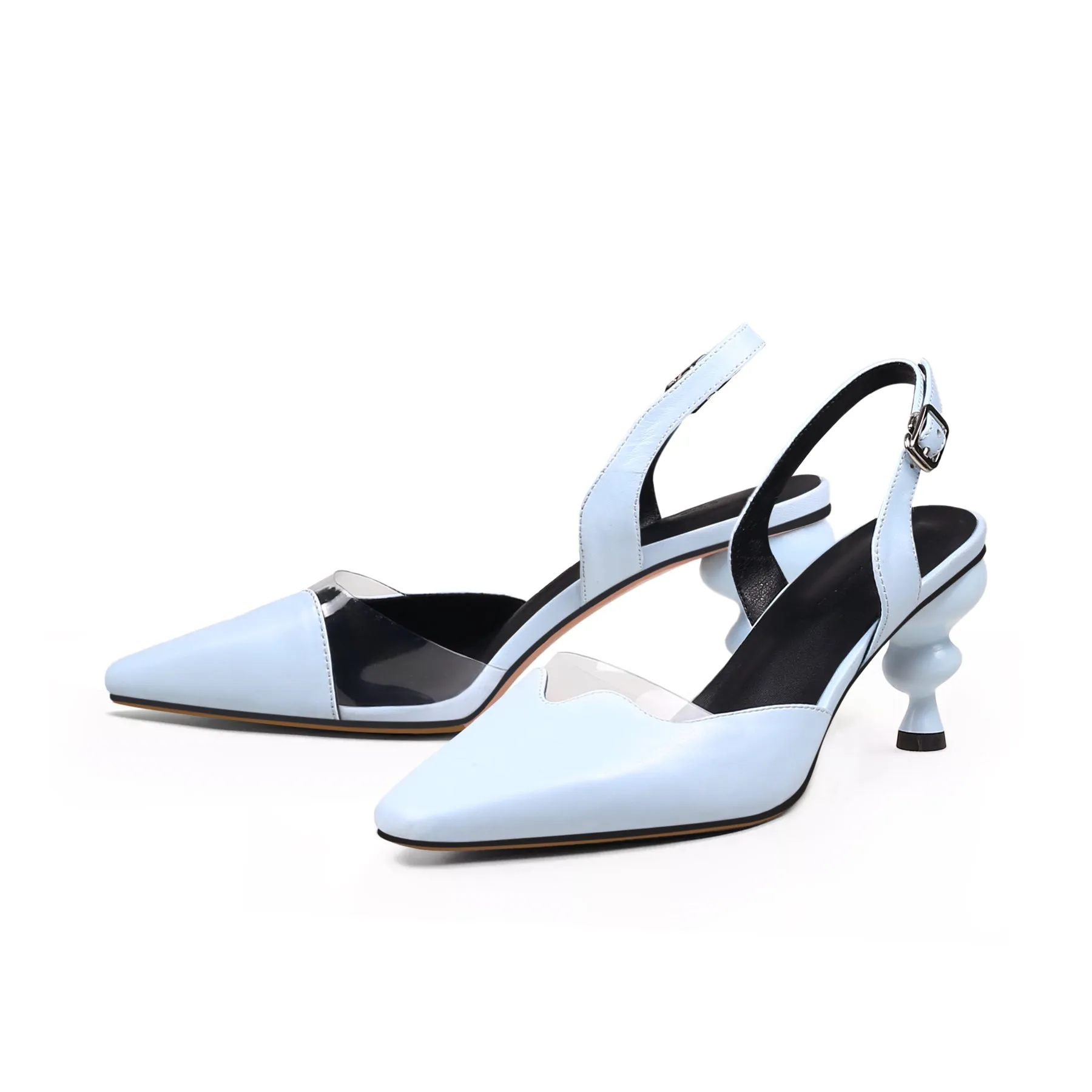 Sophisticated Slingback Swirl Heels