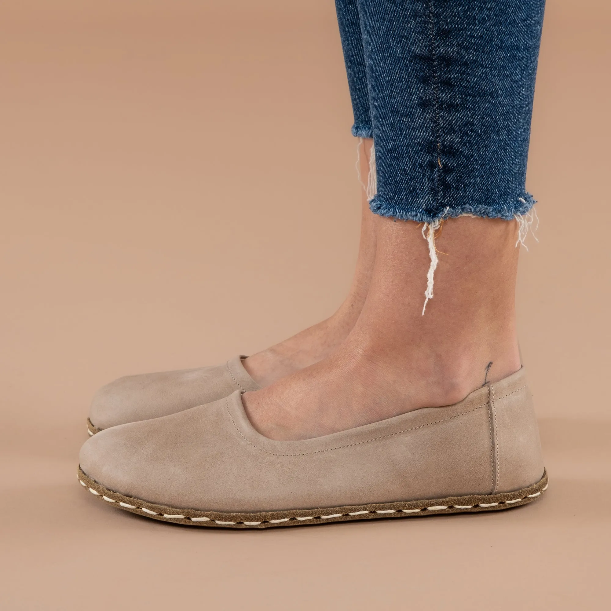 Tan Barefoot Ballet Flats