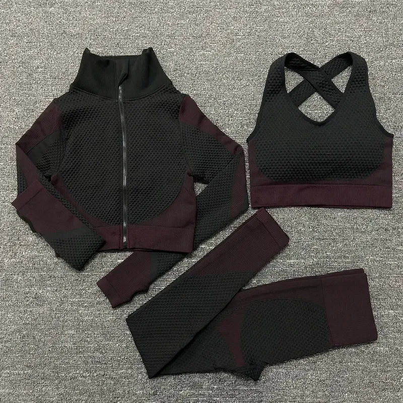 Trendy Workout Yoga Crop Top And Bottom Set