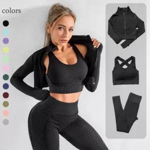 Trendy Workout Yoga Crop Top And Bottom Set