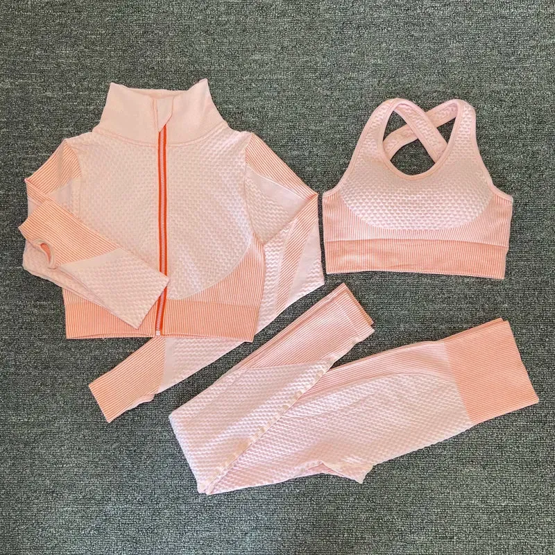 Trendy Workout Yoga Crop Top And Bottom Set