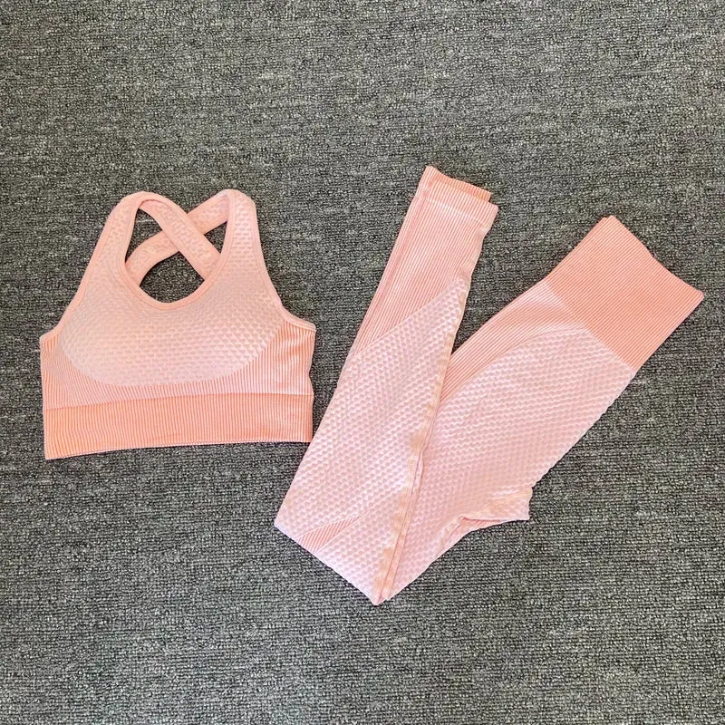 Trendy Workout Yoga Crop Top And Bottom Set