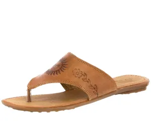 Womens Authentic Huaraches Real Leather Sandal Flip Flops Light Brown - #781